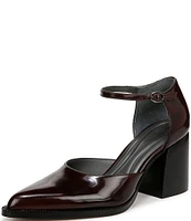 Sarto by Franco Sarto Diona Leather Ankle Strap Pumps