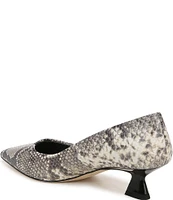 Sarto by Franco Sarto Diva Snake Embossed Leather Kitten Heel Pumps