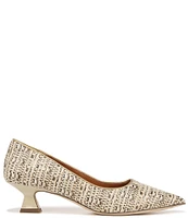 Sarto by Franco Sarto Diva2 Raffia Slip On Kitten Heel Pumps