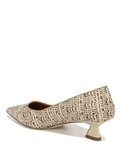 Sarto by Franco Sarto Diva2 Raffia Slip On Kitten Heel Pumps