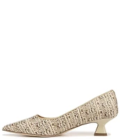 Sarto by Franco Sarto Diva2 Raffia Slip On Kitten Heel Pumps