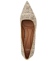 Sarto by Franco Sarto Diva2 Raffia Slip On Kitten Heel Pumps