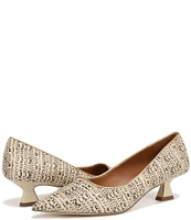 Sarto by Franco Sarto Diva2 Raffia Slip On Kitten Heel Pumps