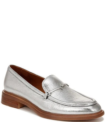 Sarto by Franco Sarto Eda Metallic Leather Bit Buckle Loafers