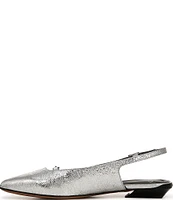 Sarto by Franco Sarto Emma Metallic Leather Buckle Strap Slingback Flats