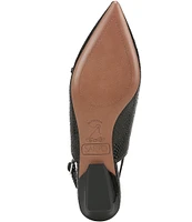 Sarto by Franco Sarto Emma Snake Print Leather Slingback Flats