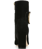 Sarto by Franco Sarto Flexa Elia O-Ring Ankle Strap Suede Dress Booties