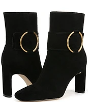 Sarto by Franco Sarto Flexa Elia O-Ring Ankle Strap Suede Dress Booties