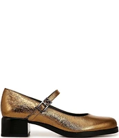 Sarto by Franco Sarto Pesara Metallic Leather Block Heel Mary Janes