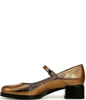 Sarto by Franco Sarto Pesara Metallic Leather Block Heel Mary Janes