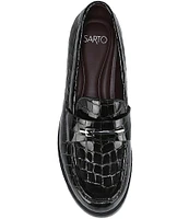 Sarto by Franco Sarto Riley Crocodile Print Leather Loafers