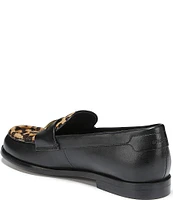 Sarto by Franco Sarto Riley2 Leather Leopard Print Calf Hair Loafers