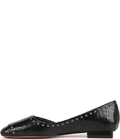 Sarto by Franco Sarto Tracy Embellished Leather Square Toe Dress Flats