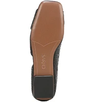 Sarto by Franco Sarto Tracy Embellished Leather Square Toe Dress Flats