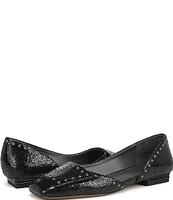 Sarto by Franco Sarto Tracy Embellished Leather Square Toe Dress Flats