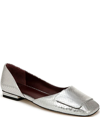 Sarto by Franco Sarto Tracy Metallic Snake Print Leather d'Orsay Flats