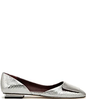 Sarto by Franco Sarto Tracy Metallic Snake Print Leather d'Orsay Flats