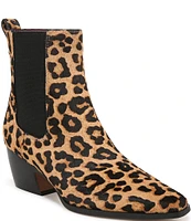 Sarto by Franco Sarto Vianca Leopard Print Calf Hair Booties