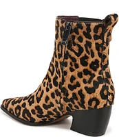 Sarto by Franco Sarto Vianca Leopard Print Calf Hair Booties