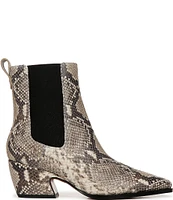 Sarto by Franco Sarto Vianca Snake Print Leather Booties