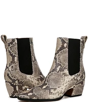 Sarto by Franco Sarto Vianca Snake Print Leather Booties