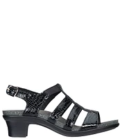 SAS Allegro Comfort Crocodile Embossed Leather Sandals