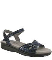 SAS Duo Shiny Dot Print Leather Sandals