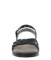 SAS Duo Shiny Dot Print Leather Sandals