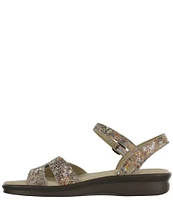 SAS Duo Snake Print Leather Sandals