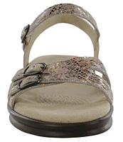 SAS Duo Snake Print Leather Sandals