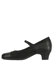 SAS Isabel Leather Kitten Heel Mary Jane Pumps