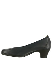 SAS Milano Leather Block Heel Pumps