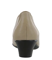 SAS Milano Leather Block Heel Pumps