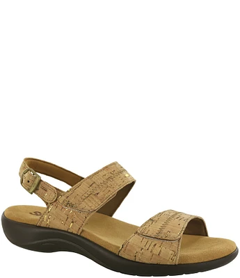 SAS Nudu Cork Heel Strap Sandals