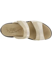 SAS Nudu Leather Dot Printed Leather Slides