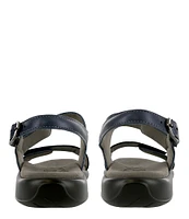 SAS Nudu Printed Leather Heel Strap Sandals