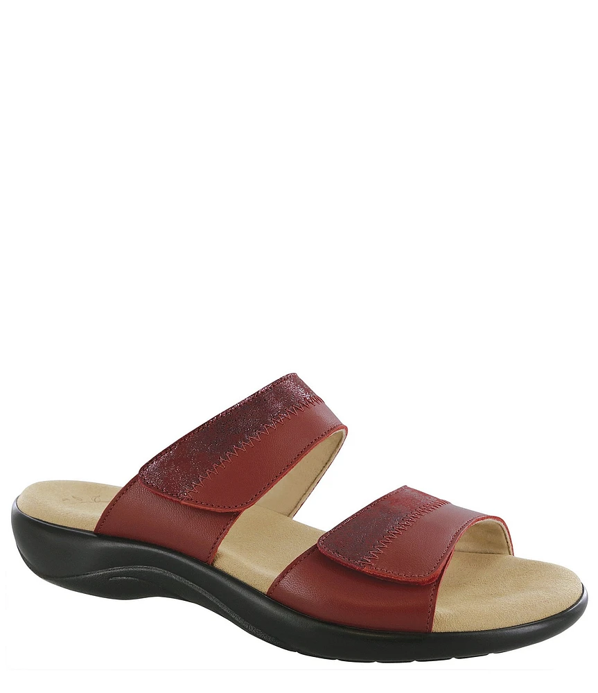 SAS Nudu Leather Printed Slides