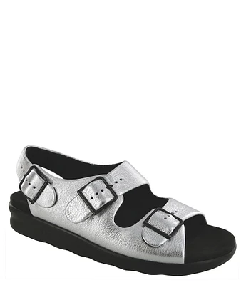 SAS Relaxed Leather Buckle Strap Dad Sandals