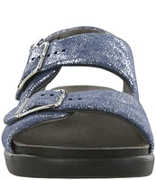 SAS Relaxed Printed Metallic Leather Buckle Strap Dad Sandals