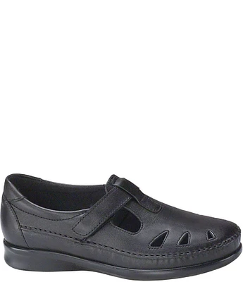 SAS Roamer Leather Strap Flat Loafers