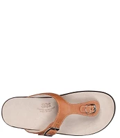 SAS Sanibel Leather Thong Wedge Sandals