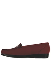 SAS Simplify Leather Moccasin Houndstooth Loafers