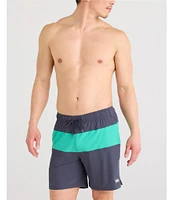 SAXX Oh Buoy 2N1 Color Block 7#double; Inseam Volley Swim Trunks