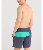SAXX Oh Buoy 2N1 Color Block 7#double; Inseam Volley Swim Trunks