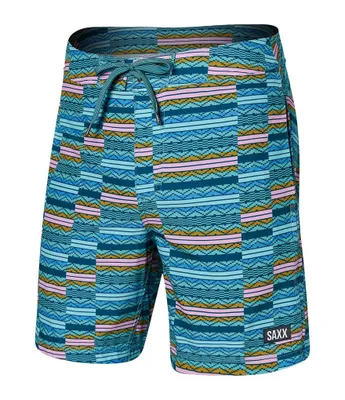 SAXX Betawave Two-In-One Stripe 17#double; Inseam Board Shorts