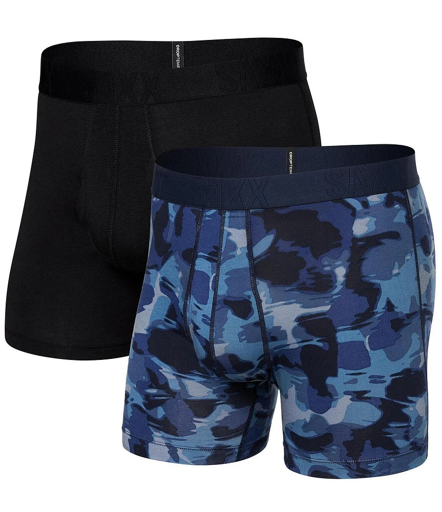 SAXX DropTemp™ Cooling Daybreak Camouflage/Solid 5#double; Inseam Boxer Briefs 2-Pack