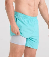 SAXX Go Coastal 2N1 5#double; Volley Swim Trunks