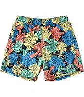 SAXX Go Coastal 2N1 Palm Tree 5#double; Inseam Volley Swim Shorts