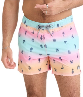 SAXX Oh Bouy 2N1 5#double; Summer Ombre Volley Swim Trunks