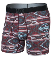 SAXX Quest Quick Dry Ikat Stripe Print Mesh 5#double; Inseam Boxer Briefs